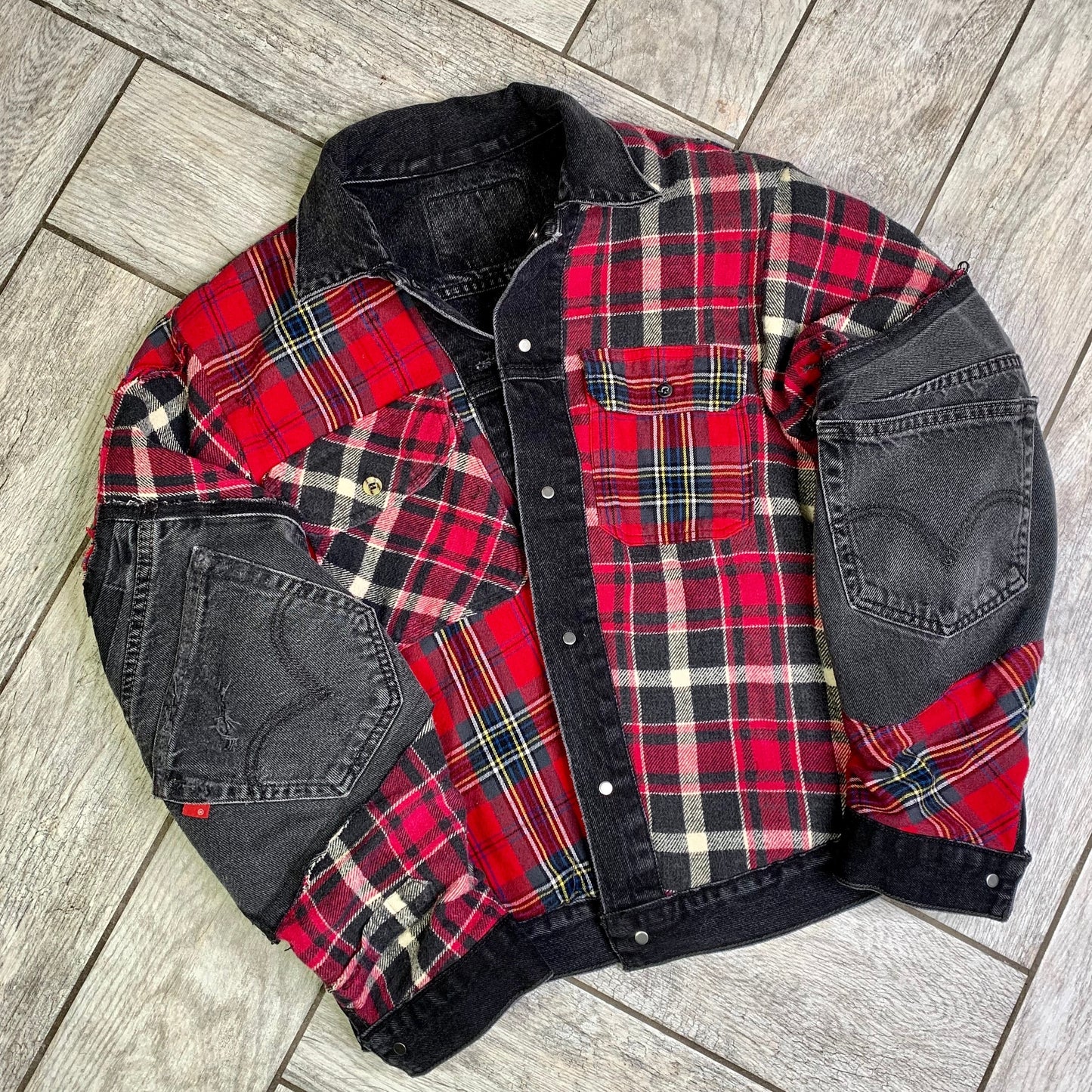 Reversible Flannel Denim Jacket