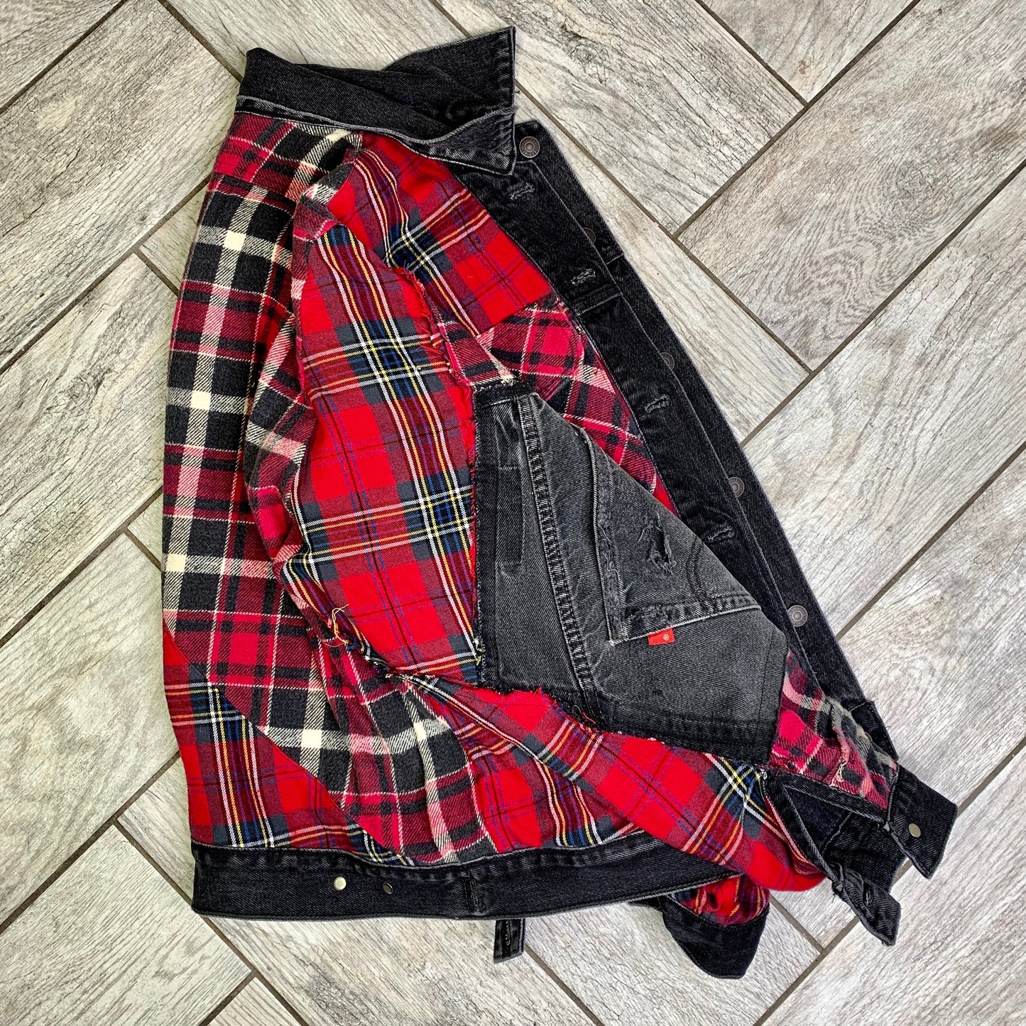 Reversible Flannel Denim Jacket