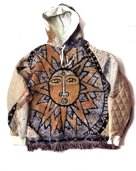 Sun Woven Tapestry Blanket Hoodie